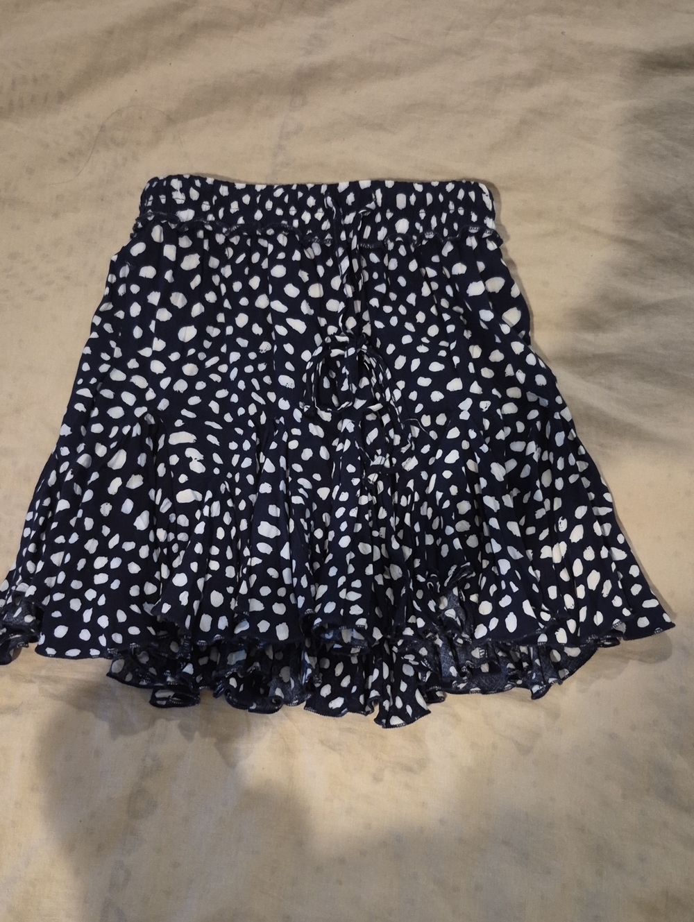 Indikah Navy Blue Ruffle Skirt